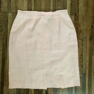 Bloomingdale Linen Blend Straight Skirt Pink Size 6P